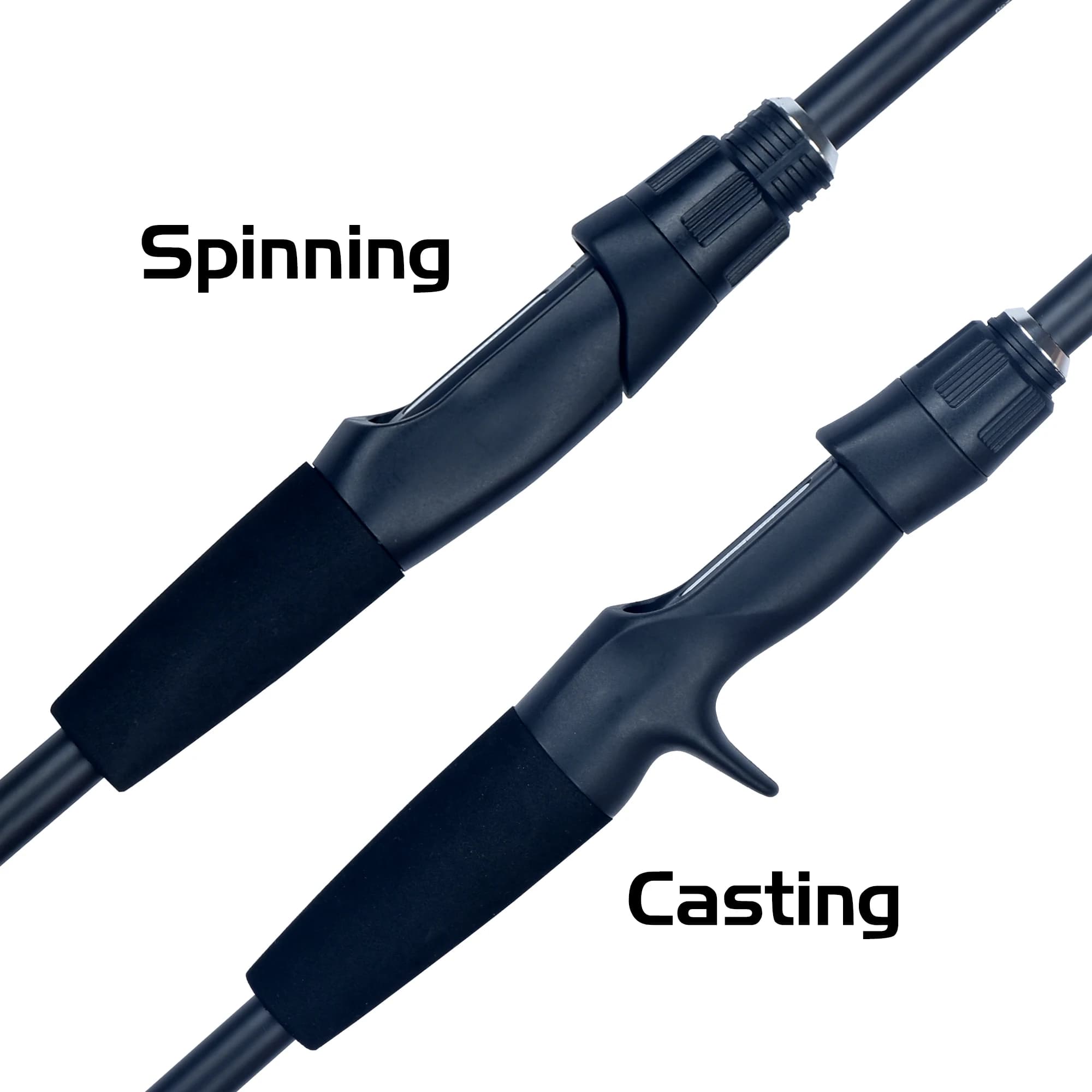 PHISHGER wędka podróżna z włókna węglowego – spinning/casting, Fast, 5–30 g, składana do połowu na przynęty