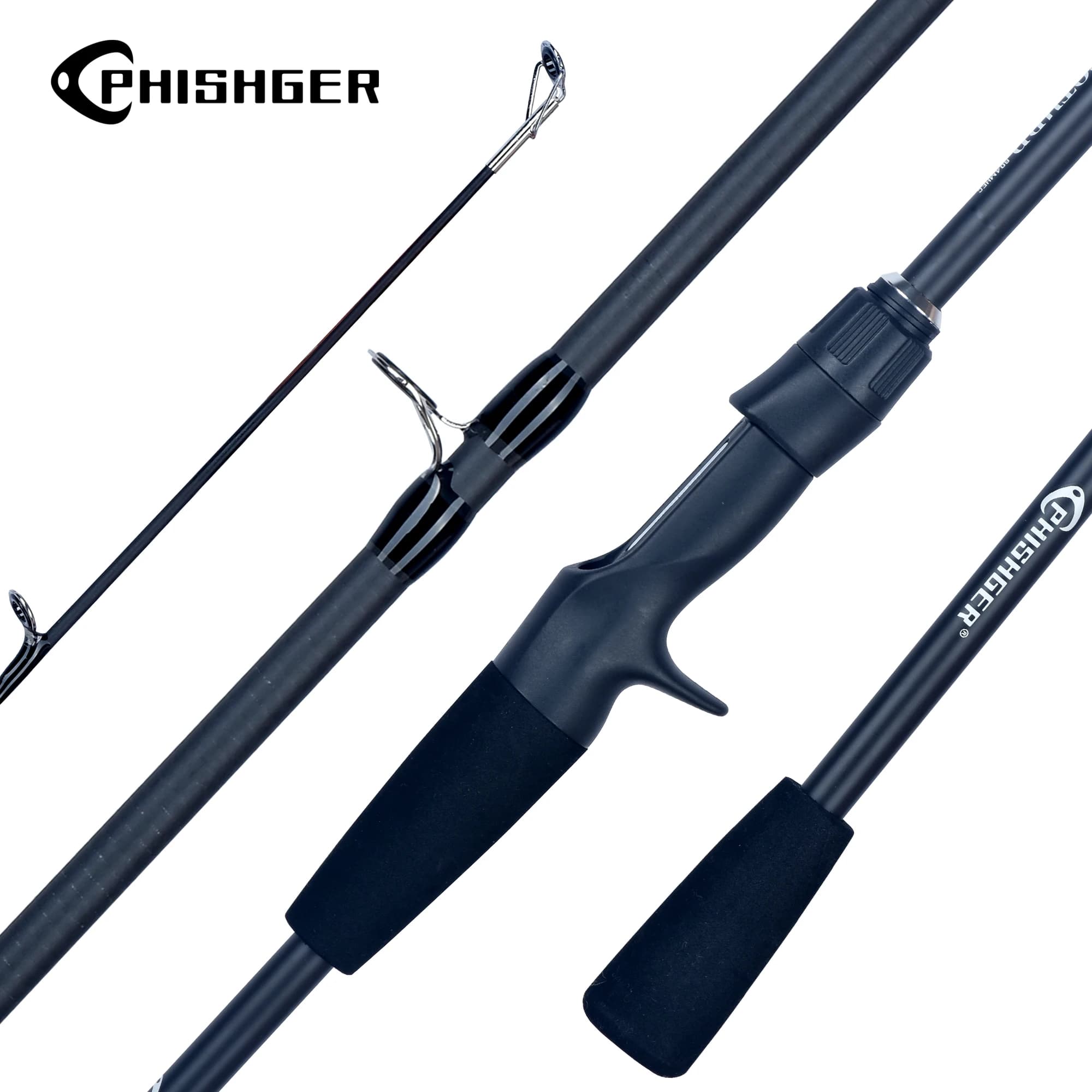 PHISHGER wędka podróżna z włókna węglowego – spinning/casting, Fast, 5–30 g, składana do połowu na przynęty